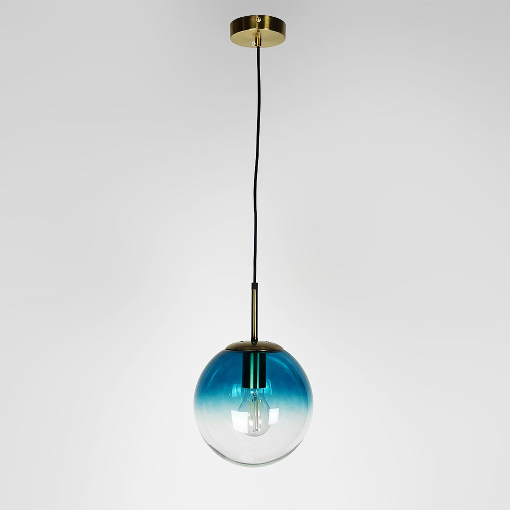 Підвісні світильники Blue gradient H450 1xE27 D200 / D300 Gold + Blue 250118-200001422