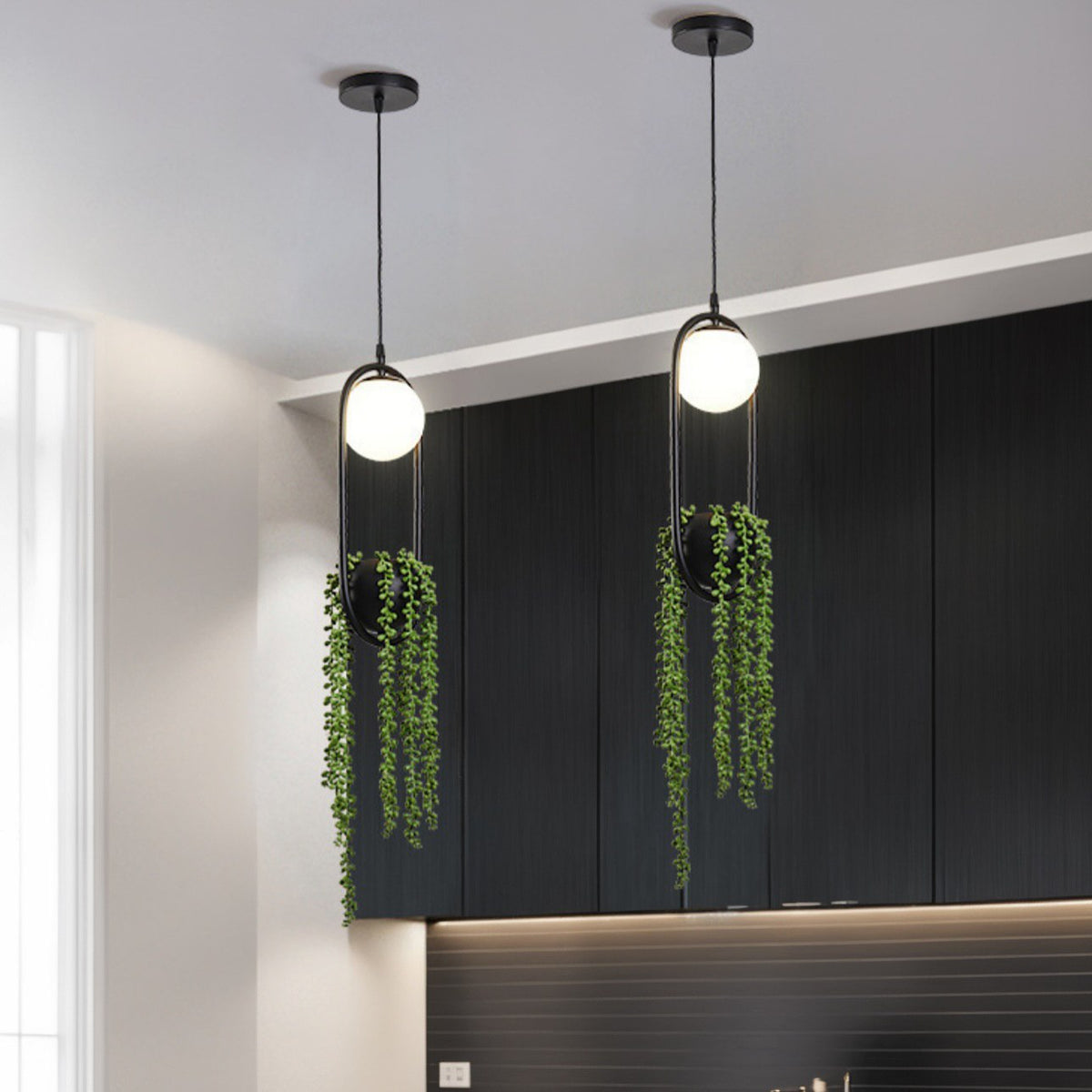 Підвісний світильник Flora D150 1xE27 Black + White + Green 241210-200001322