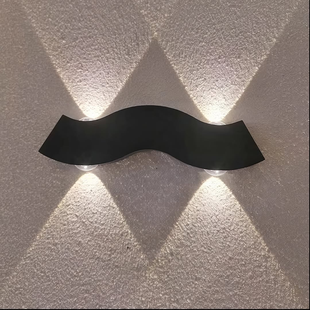 Настінні світильники Wavy wall Led 5W 4000K IP65 White / Black 250376-200001555