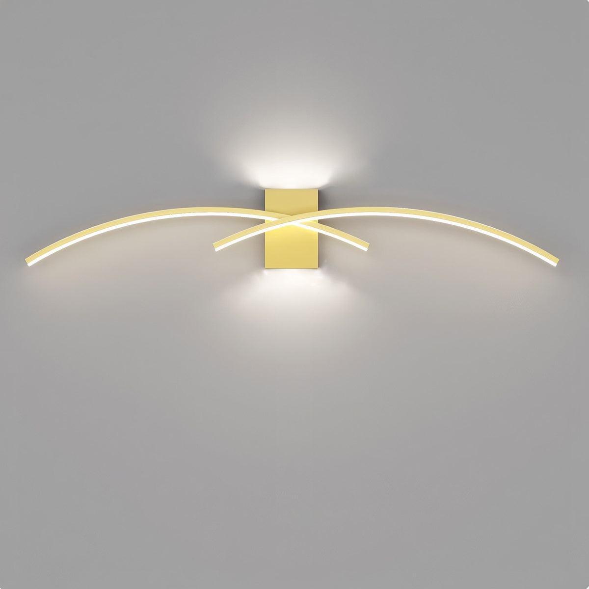 Настінні світильники Double lines simple 3000K 4000K 6000K Gold L600 Led 16W / L800 Led 20W / L1000 Led 24W 241219-200001336