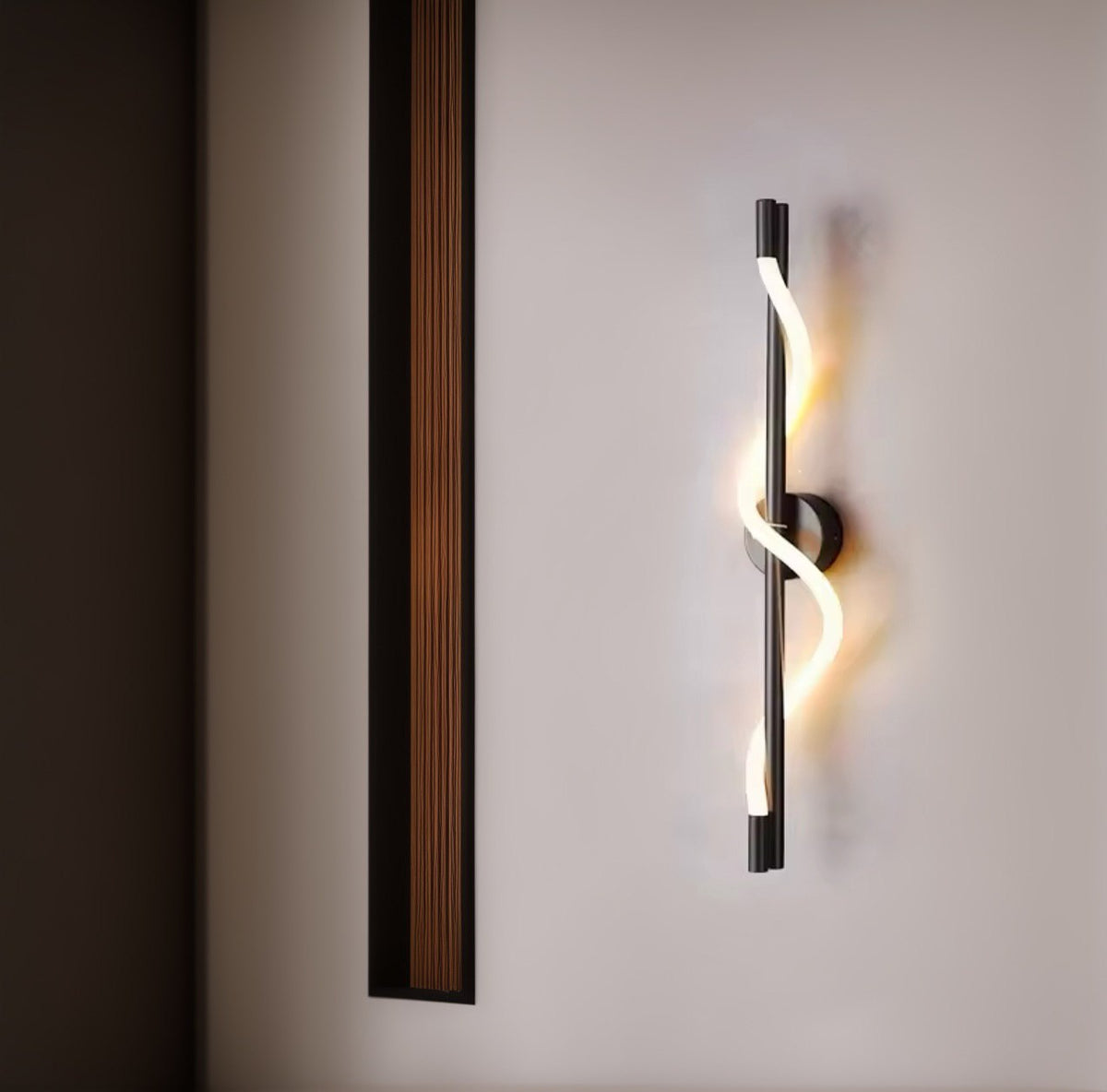 Настінний світильник Rope wall H560 Led 15W Black + White 241222-200001334