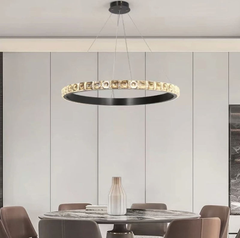 Підвісні світильники Crystal H150 Led 21W 3500K D600 / D800 Black 250118-200001431
