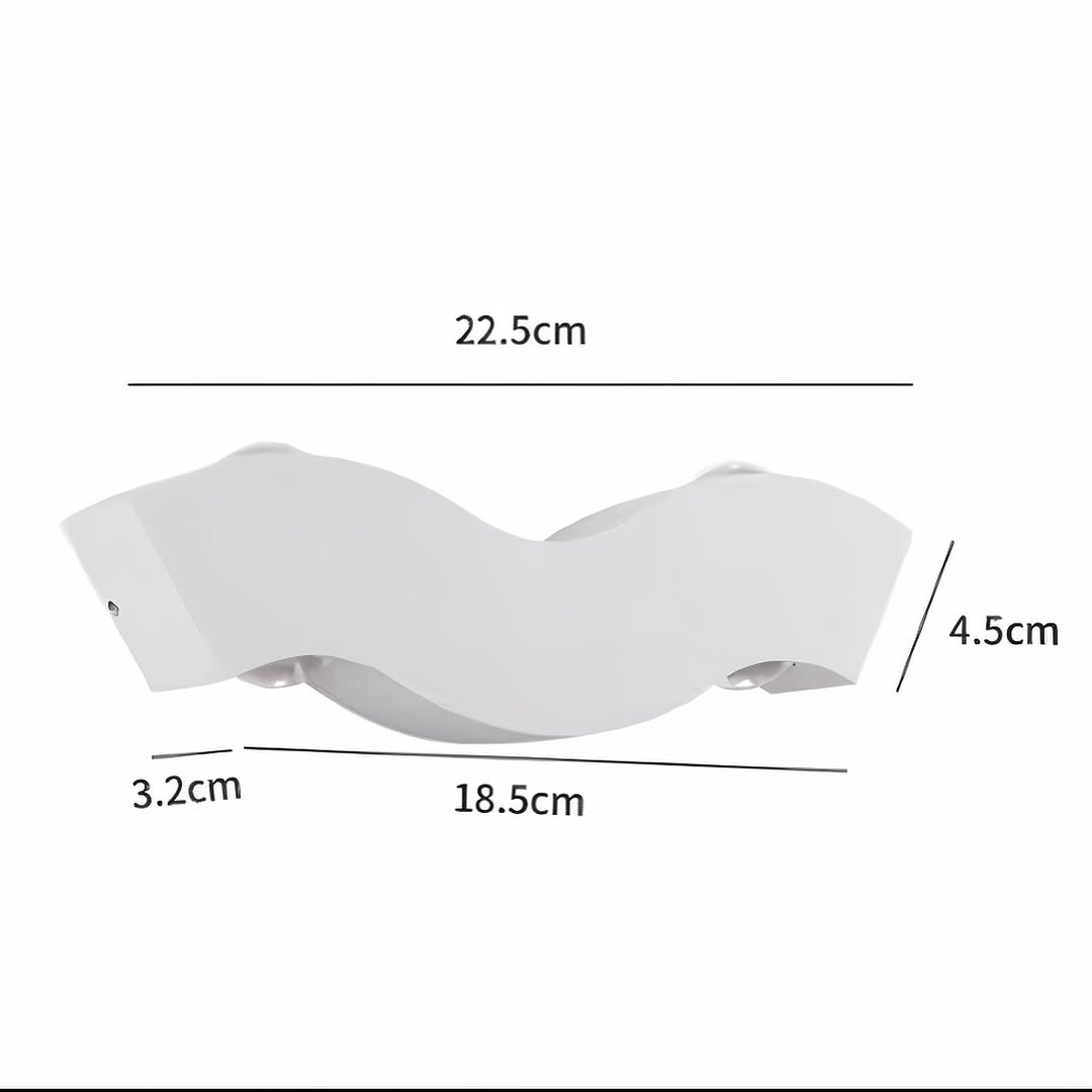 Настінні світильники Wavy wall Led 5W 4000K IP65 White / Black 250376-200001555