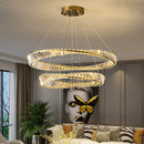 Підвісний світильник Double Wavy Circles Glass L620 Led-модуль D600 Gold 240488-200000825