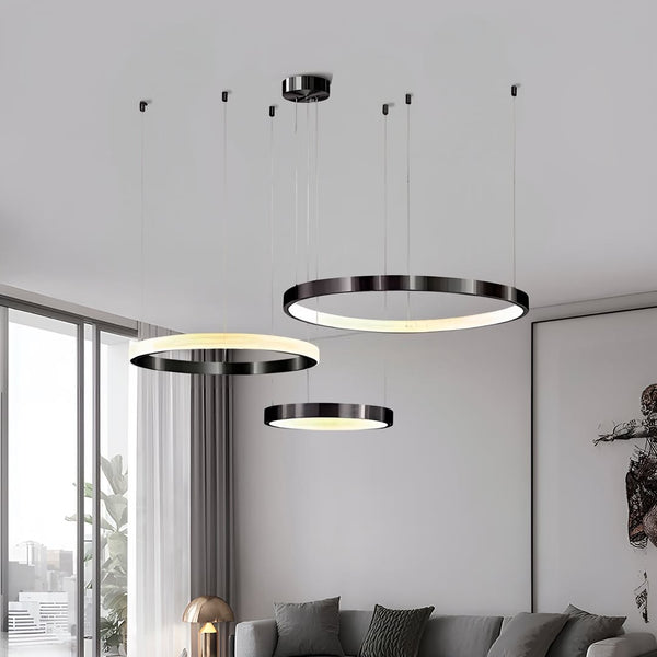 Підвісний світильник Rings D40 + D50 + D60 Led 156W 3000K 4000K 6000K Black 250688-200001656