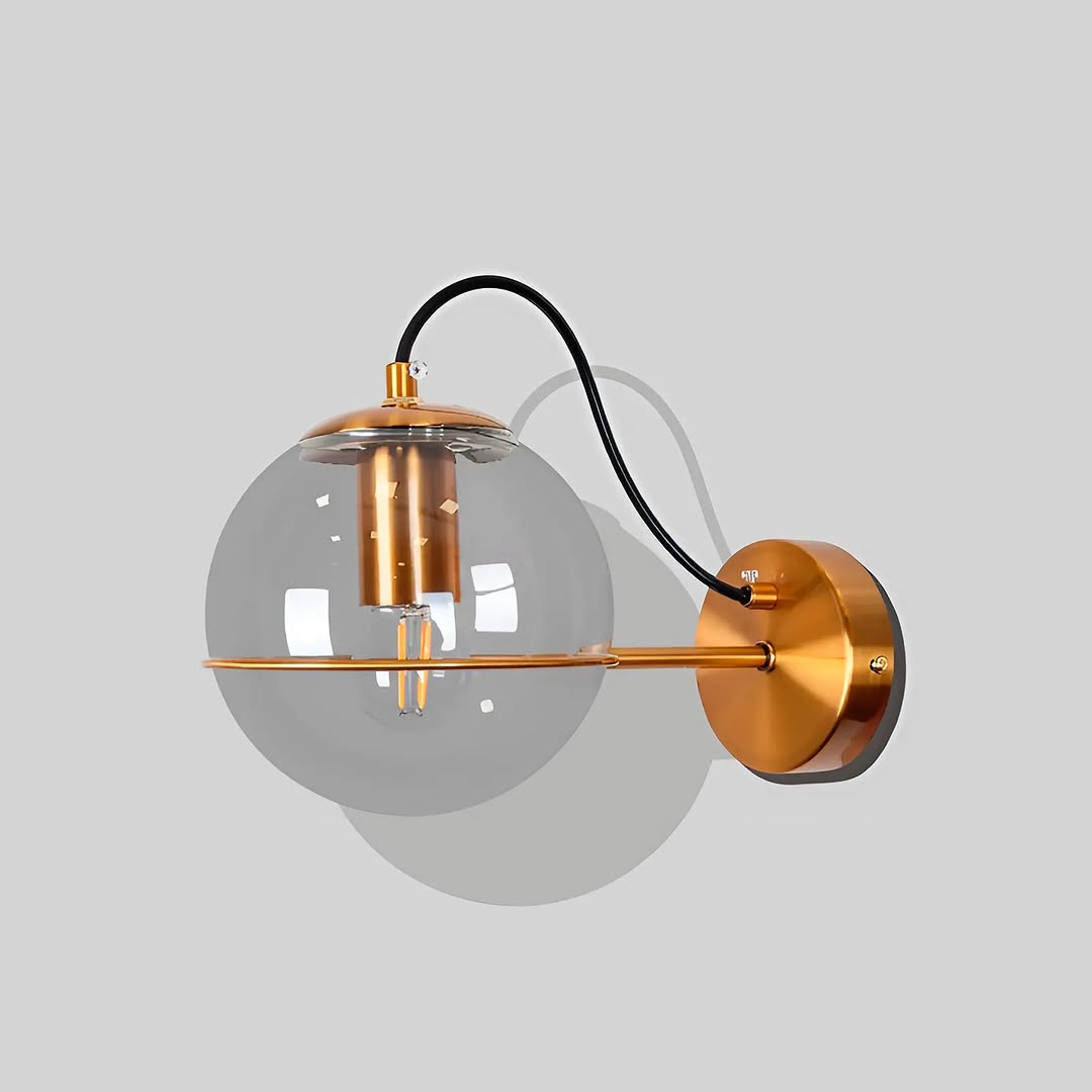 Настінний світильник Bollo D15-см E27 Gold + Transparent 250431-200001637