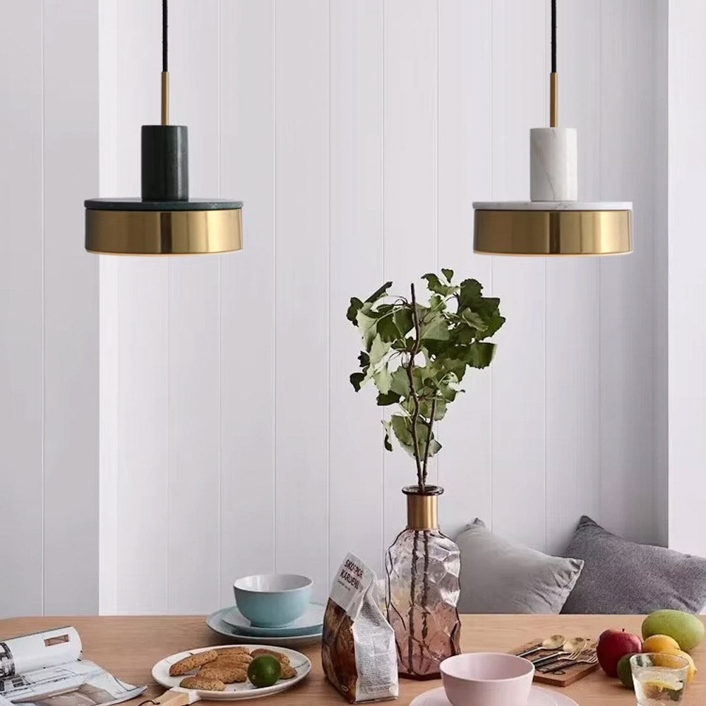 Підвісний світильник Marble with gold D200 Led 13W 4000K White + Gold 250218-200001474