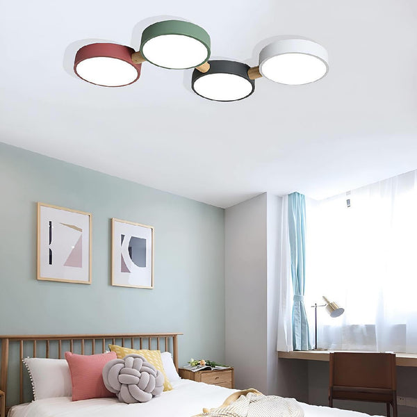 Стельовий світильник Wooden Green forest L870 Led 48W 4100K Grey + White + Green + Pink 240210-200000752