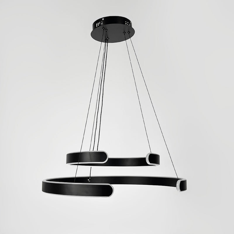 Підвісний світильник Ring black D400 + D600 led 117W 3000K 4000K 6000K Black 250218-200001522