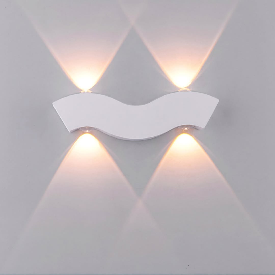 Настінні світильники Wavy wall Led 5W 4000K IP65 White / Black 250376-200001555