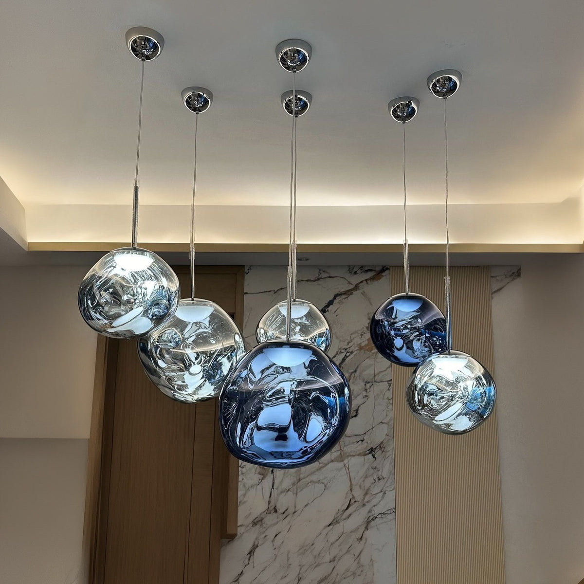 Підвісні світильники Melt plasm Hmax 1200 1xE27 D180 / D280 / D380 Blue 250122-200001368