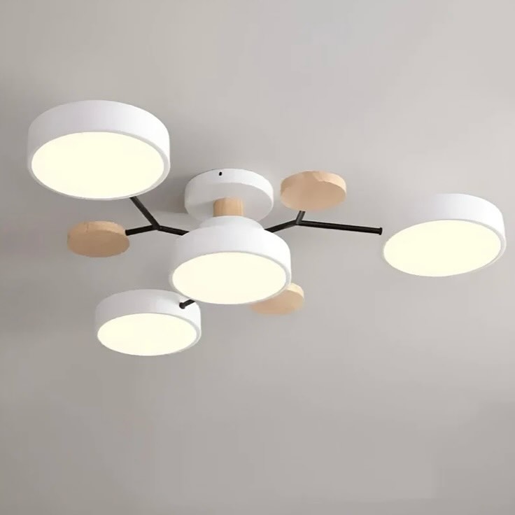 Стельові люстри Wooden Ceiling на 3+1 лампи D660 Led 48W 4100K White / Gray 231010-200000464