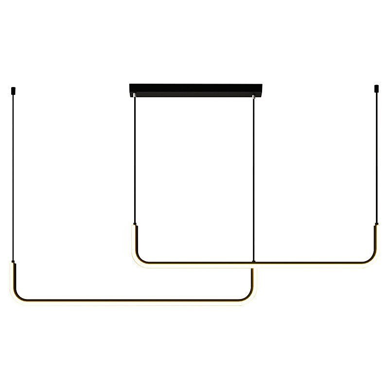 Підвісні світильники 2 lines 3000K 4000K 6000K Black L1500 Led 55W / L1820 Led 65W 231118-200000564
