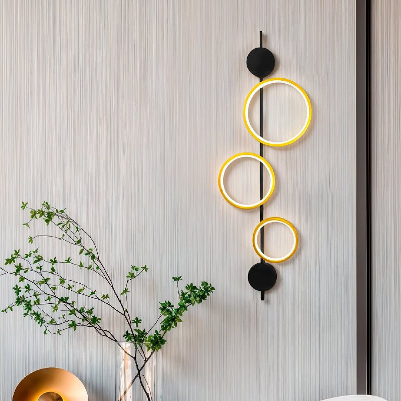 Настінний світильник Molecular BK gd H1060 Led 37W 3000K 4000K 6000K Gold + Black 250319-200001627