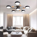 Стельовий світильник Люстра Wooden Ceiling Black D890 Led 60W 4100K Black 240527-200000905