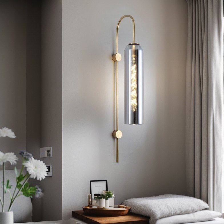 Настінний світильник White flower H770 Led 15W Gold +Grey 241222-200001331