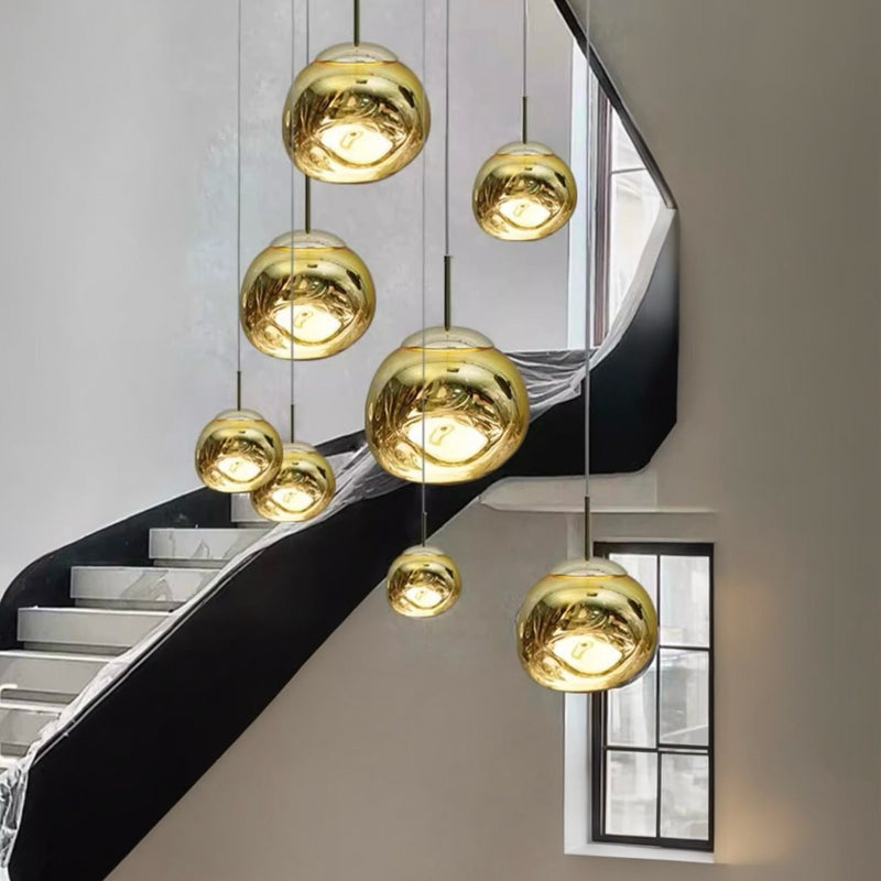 Підвісні світильники Melt plasm Hmax 1200 1xE27 D180 / D280 / D380 Gold 250122-200001398