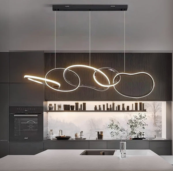 Підвісний світильник Led 5 Circle L1200 Led 80W 3000K 4000K 6000K Black 250122-200001365