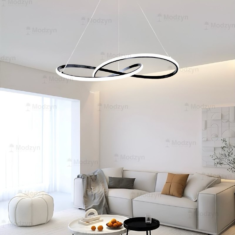 Підвісні світильники Wavy Knot Oval Black 4000K L570 Led 35W / L750 Led 47W / L1000 Led 55W 231018-200000471