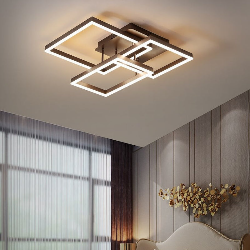 Стельові світильники Squares and rectangle L730 Led 120W 3000K 4000K 6000K Silver / Gold / Coffee 240719-200001017