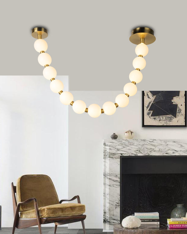 Стельовий світильник Pearls L1300 Led 14W 4000K Gold + White 241036-200001117