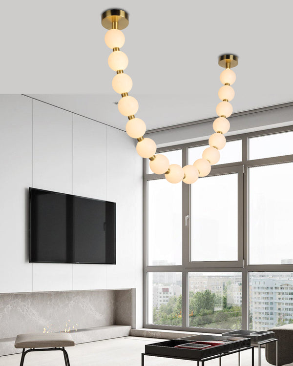 Підвісний світильник Pearls L1700 Led 18W 4000K Gold + White 241036-200001116