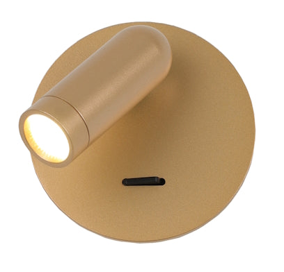 Настінні світильники з вимикачем Spot wall D90 Led 3W 4000K Grey / Coffee / Gold 241036-200001175