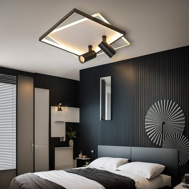 Стельовий савітильник Ceiling with 2 spots L500 Led 75W + 2xGU10 3000K 4000K 6000K Black + White 240974-200001042