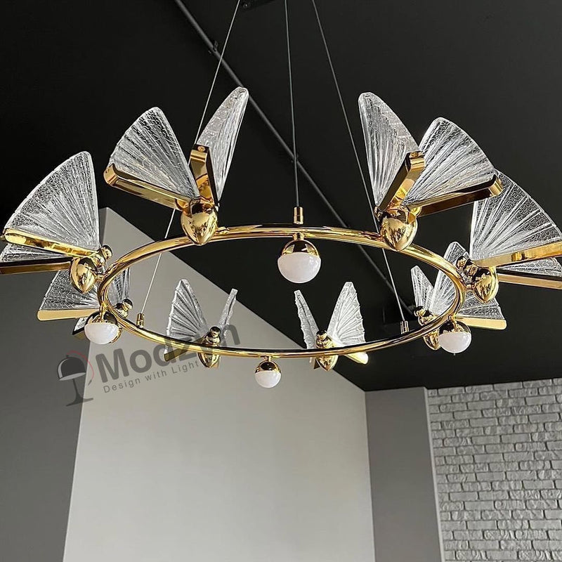 Підвісні люстри Butterfly Gloss Gold 3500K D630 SP6 Led 39W / D780 SP8 Led 52W 230620-200000139