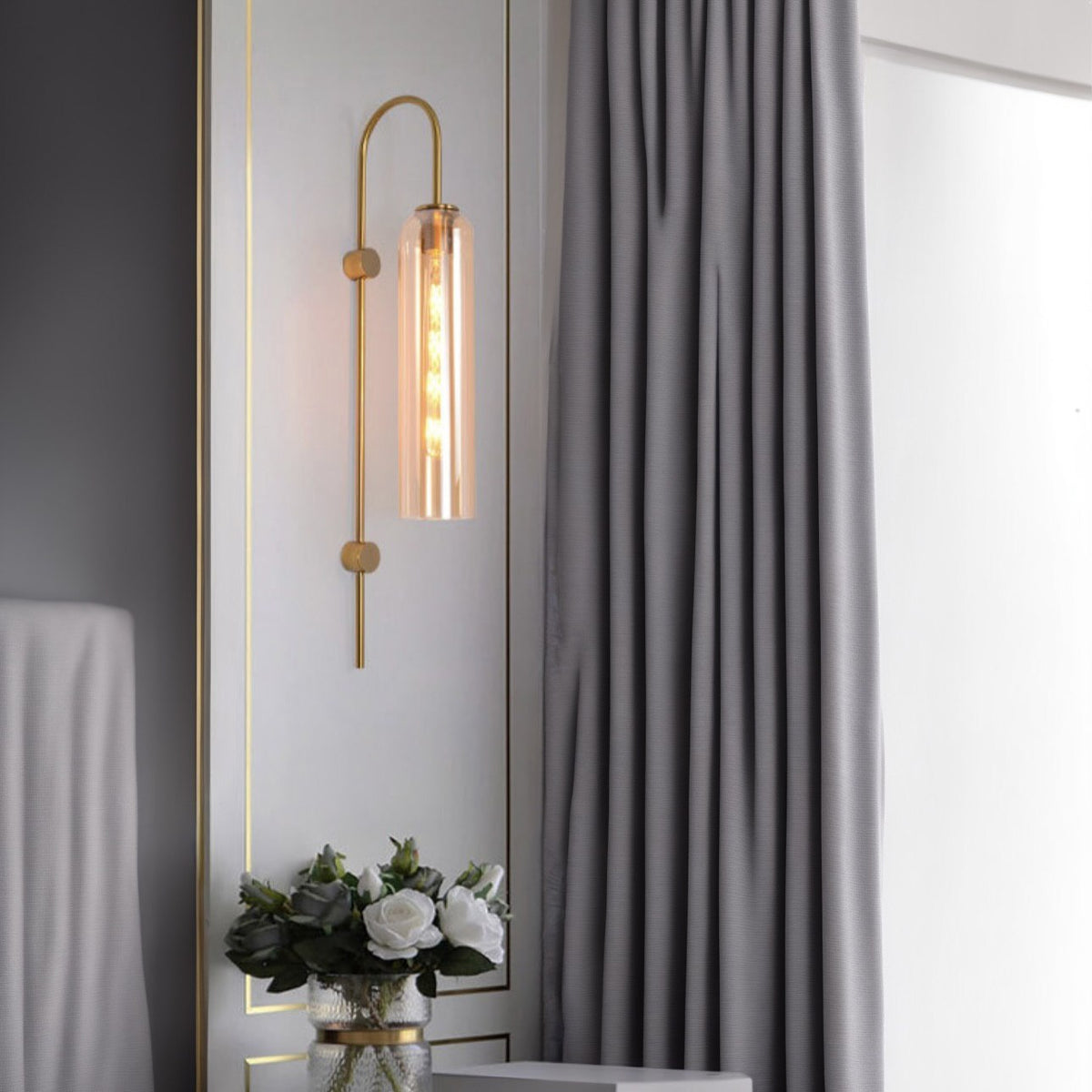 Настінний світильник White flower H770 Led 15W Gold + Amber 241222-200001330