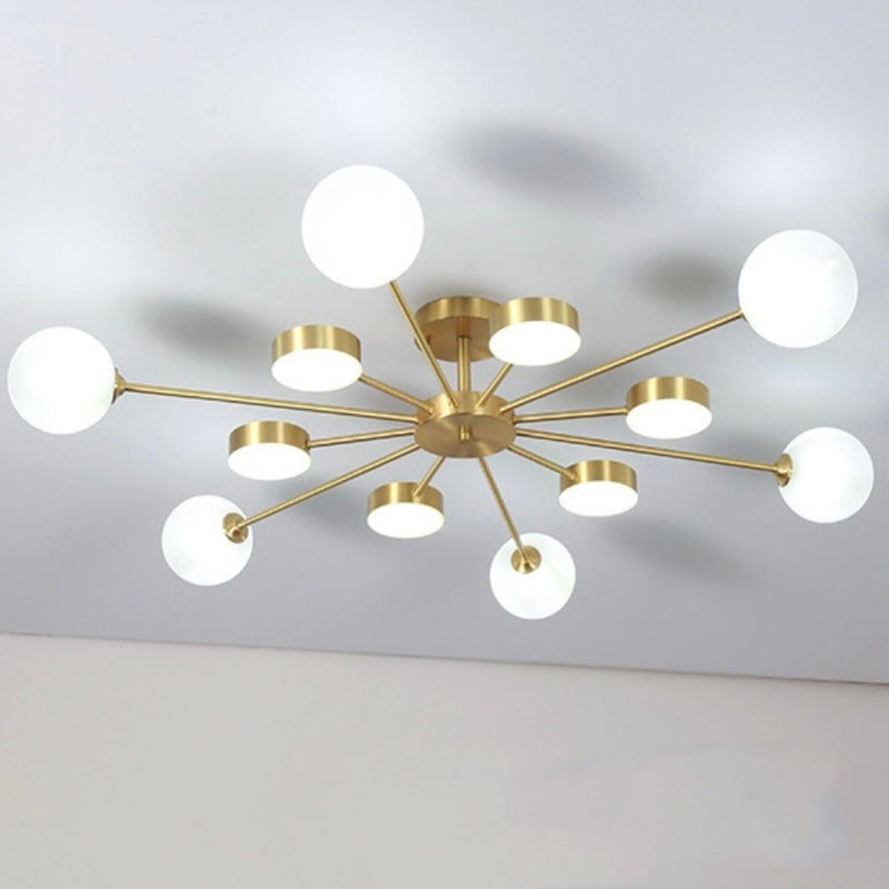 Стельовий світильник Люстра Molecular 12 D110 Led 60W + 6xG9 3000K 4000K 6000K Gold + White 240589-200000900