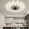 Стельовий світильник Fan lamp H80 D1160 Led 22W 3000K 4000K 6000K Black + Gold 250118-200001406