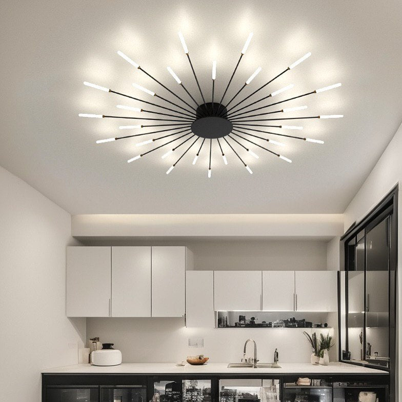 Стельовий світильник Fan lamp H80 D1160 Led 22W 3000K 4000K 6000K Black + Gold 250118-200001406