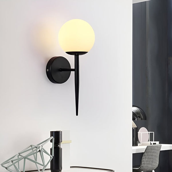 Настінний світильник Faro Bollo D-14см E27 Black + White 250618-200001669