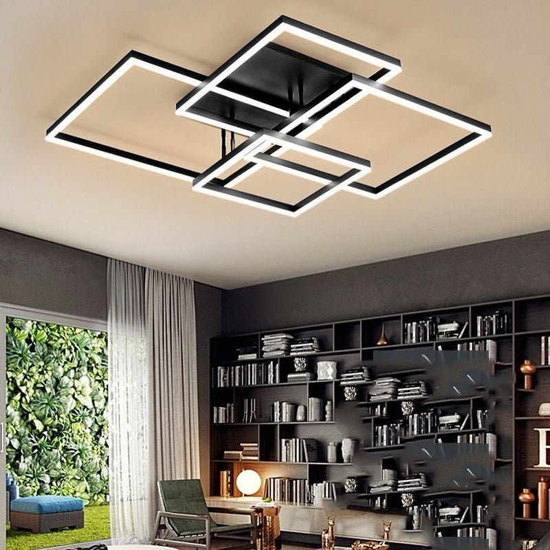 Стельовий світильник Squares Black L900 Led 220W 3000K 4000K 6000K Black 240419-200000818