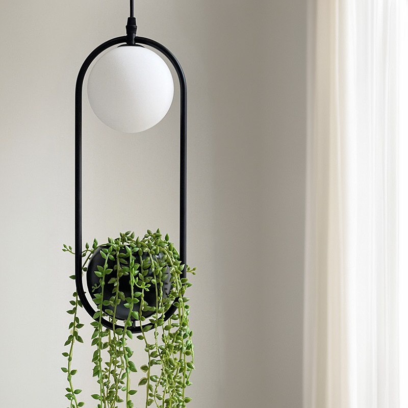 Підвісний світильник Flora D150 1xE27 Black + White + Green 241210-200001322