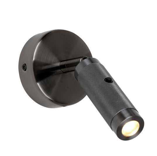 Настінний світильник з вимикачем Sella D80 Led 3W 4000K Black 241036-200001183