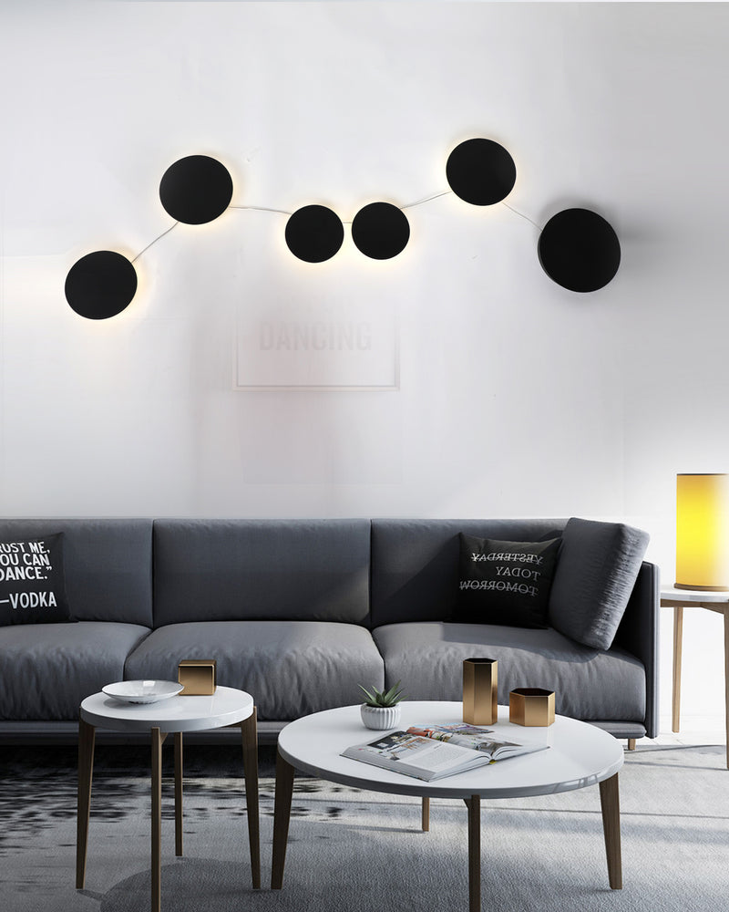 астінні світильники 5 штук 85 см між світильниками Stars Led 35W 4000K Black 241036-200001190