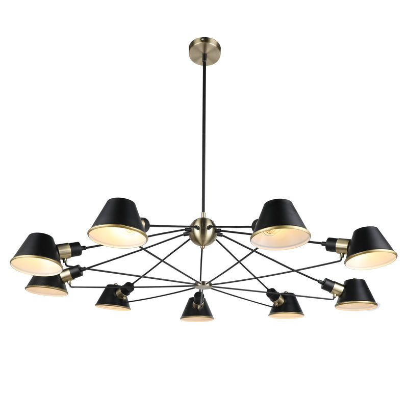 Підвісний світильник Umbrella D1200 9xE27 Black + Gold 241036-200001140