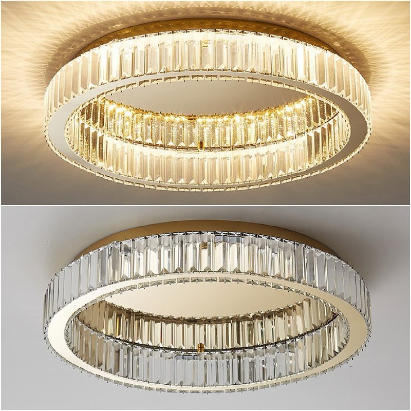 Стельові світильники Crystals circle H120 D400 / D600 / D800 / D1000 3000K 4000K 6000K Gold / Chrome 240722-200001003