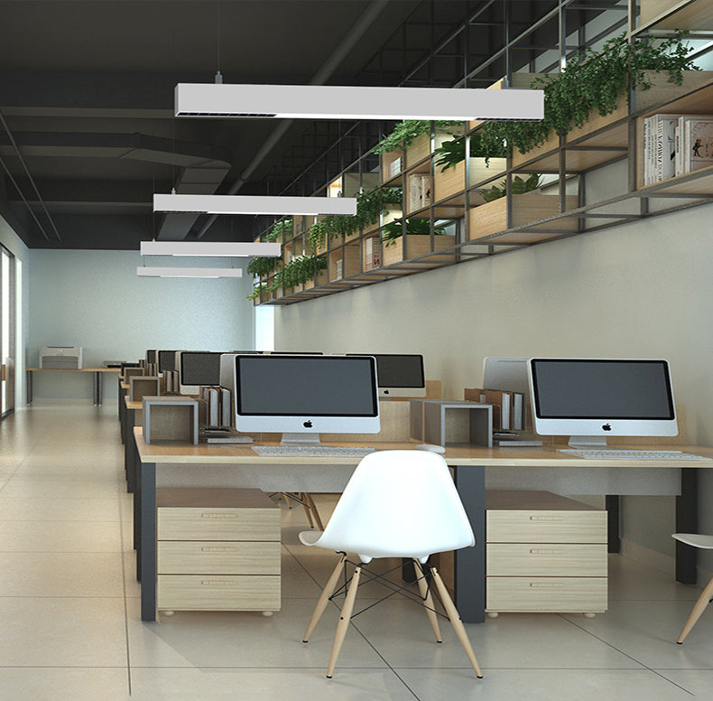 Підвісні світильники Office L1200 Led SMD2835 18W 4000K + LED 20х1W Black / White 241036-200001201