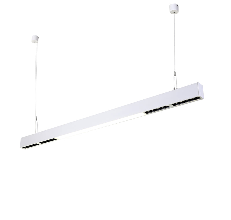 Підвісні світильники Office L1200 Led SMD2835 18W 4000K + LED 20х1W Black / White 241036-200001201