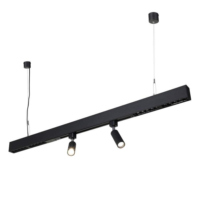 Підвісні світильники Office L1200 LED SMD2835 20W 4000K + трек 2х7W Black / White 241036-200001202