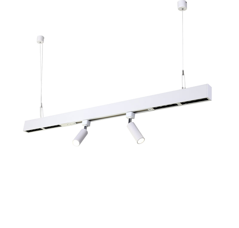 Підвісні світильники Office L1200 LED SMD2835 20W 4000K + трек 2х7W Black / White 241036-200001202