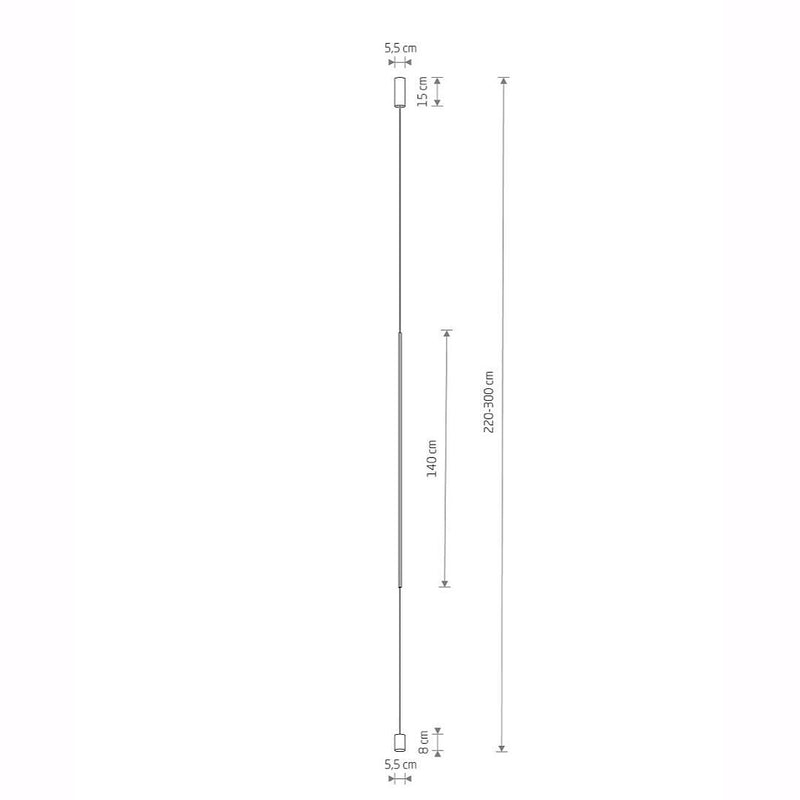 Підлоговий торшер Total line D55 Led 20W Black 3000K / 4000K 231140-200000560