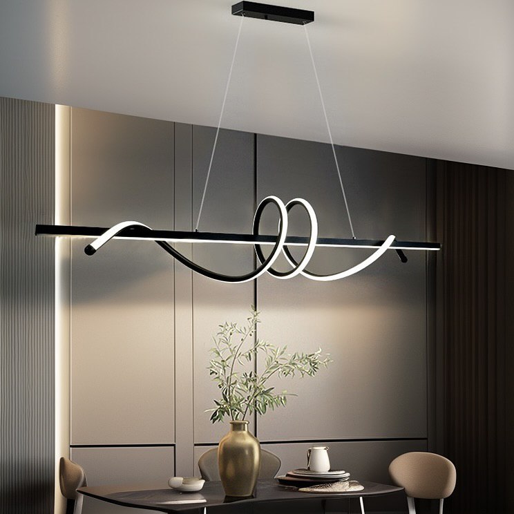 Підвісний світильник Gemo wave L1000 Led 66W 3000K 4000K 6000K Black 241249-200001339