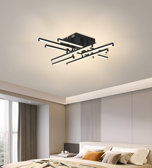 Стельовий світильник Geometry 8 L-71cm Led 52W 3000K 4000K 6000K Black 250691-200001651