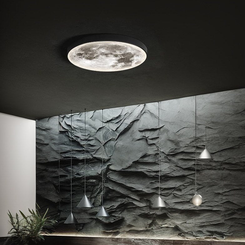 Настінні світильники Moon ceiling lamp D260 Led 24W / D400 Led 48W / D500 Led 72W 3000K 4000K 6000K Black 250376-200001590