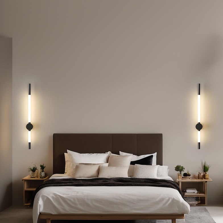 Настінний світильник Pipe line simple L600 Led 9W / L800 Led 12W 4000K Black 250335-200001556