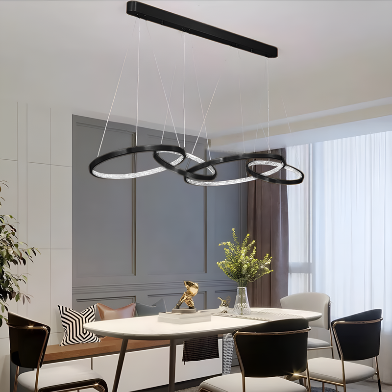 Підвісний світильник  Chain Lamp Wavy rings L1500 Led 65W 4000K Black 231235-200000600
